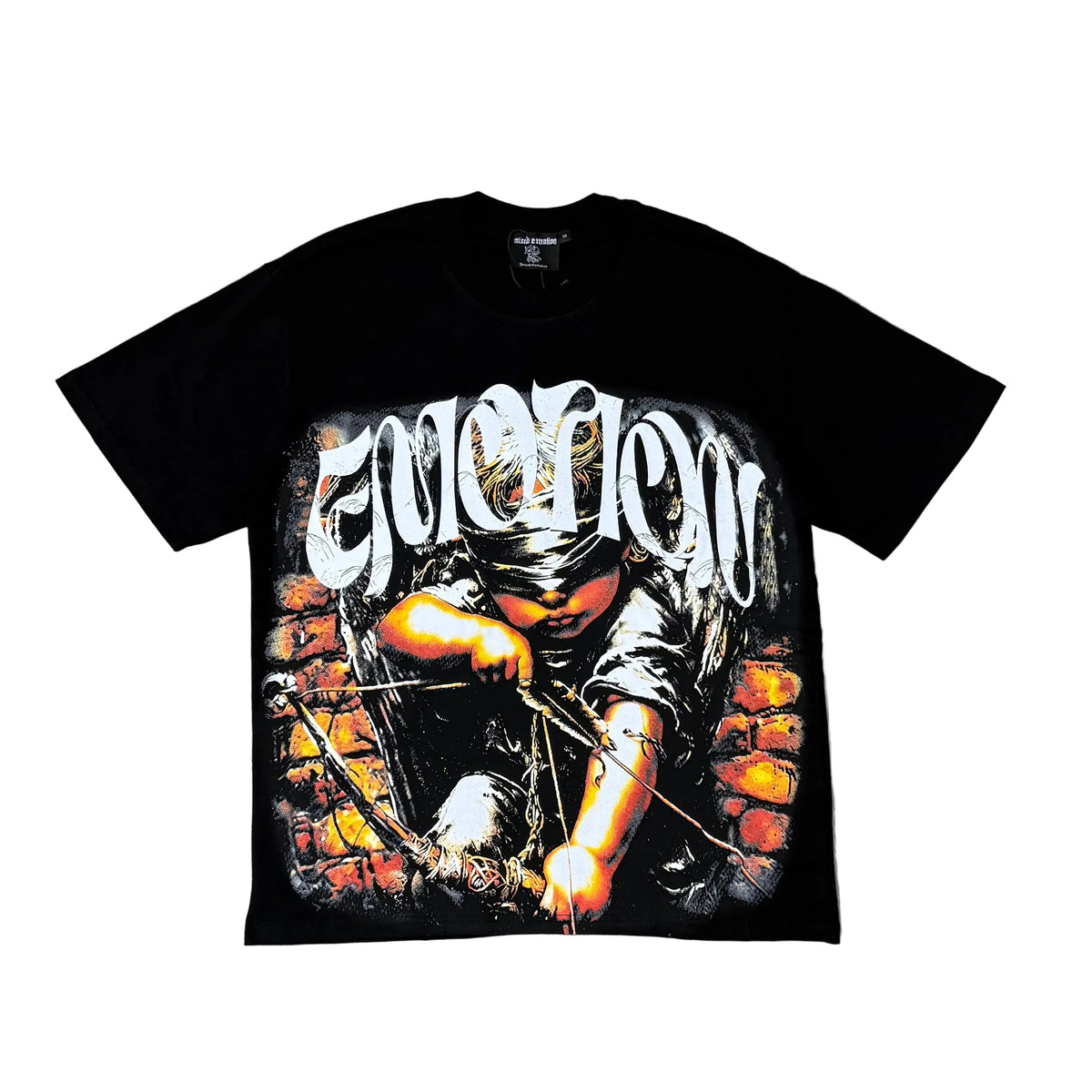 Mixed Emotion Angel Bow & Arrow ( Black ) Tee