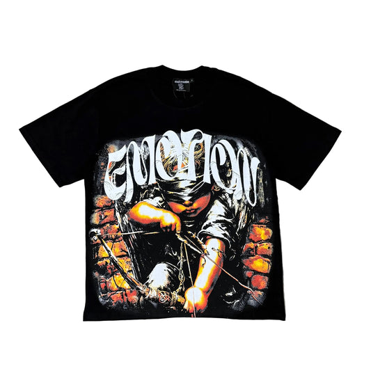 Mixed Emotion Angel Bow & Arrow ( Black ) Tee