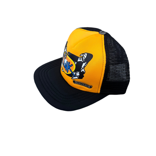 Chrom€ He@rts Link Trucker Hat [black/yellow]