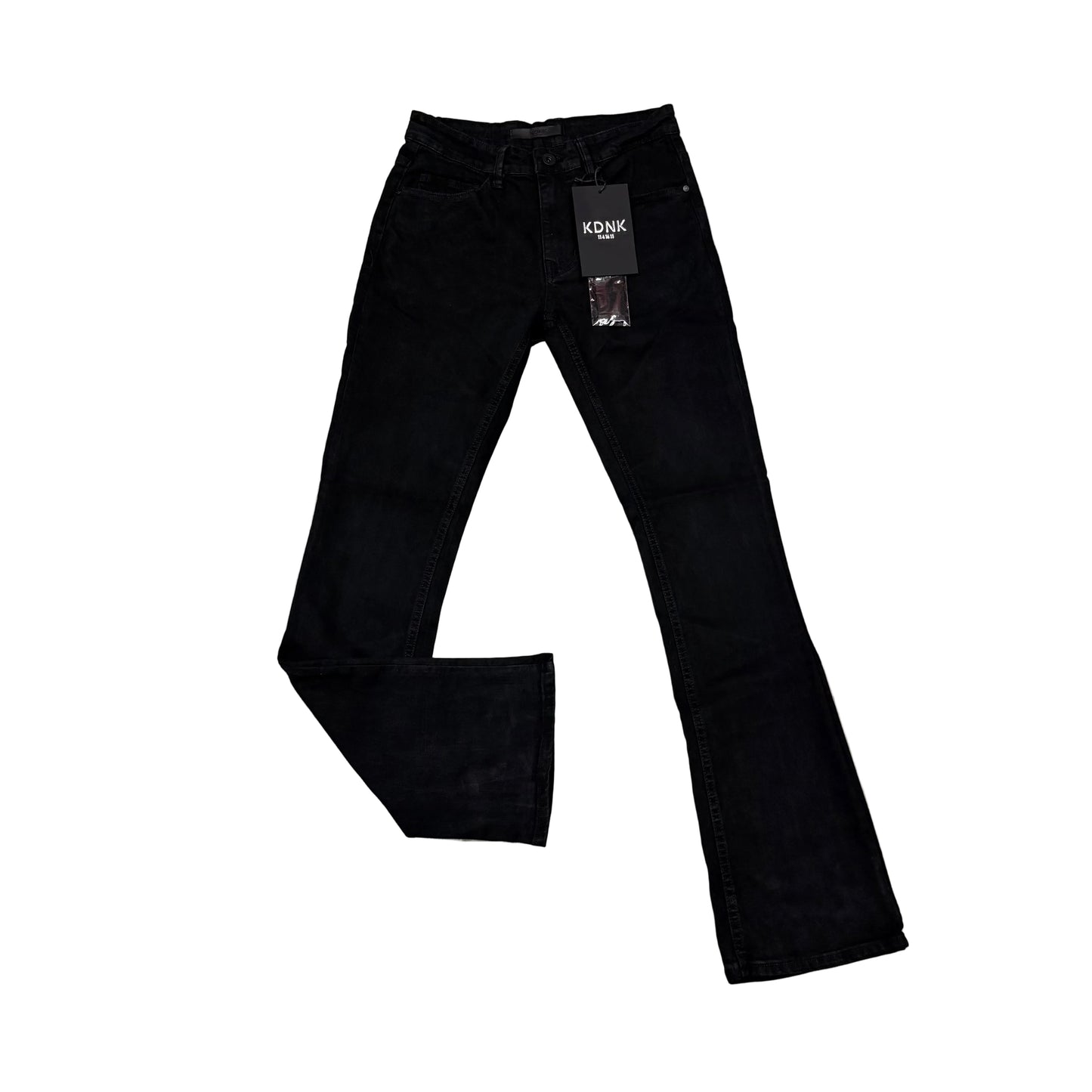 KDNK Jeans Skinny Flare Jet Black