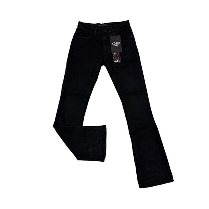 KDNK Jeans Skinny Flare Jet Black
