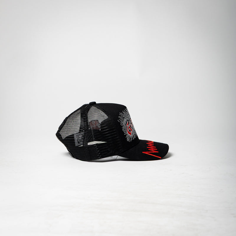 GLAZAGOD hat ( black / red )