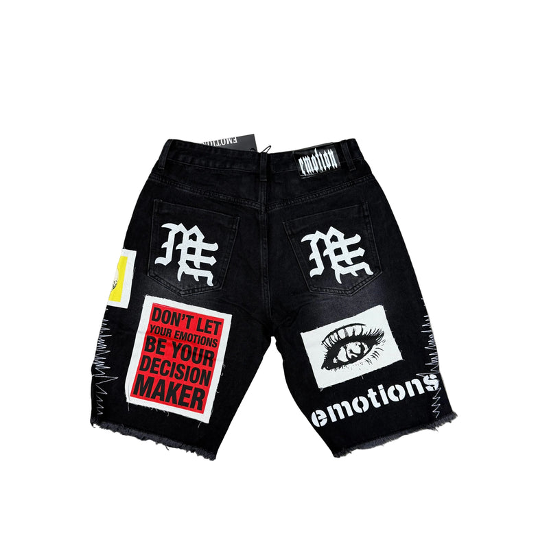Mixed Emotion Black “Chaos” Carpenter Shorts