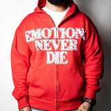Mixed Emotion Red End Rhinestone Hoodie