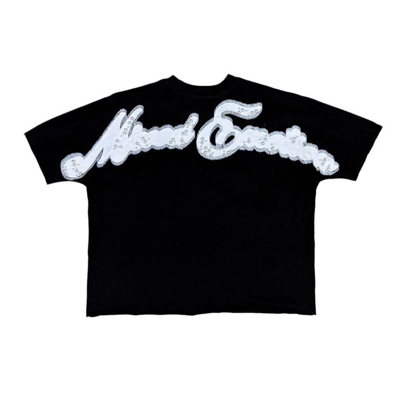 Mixed Emotion Black Pearl Cropped Tee