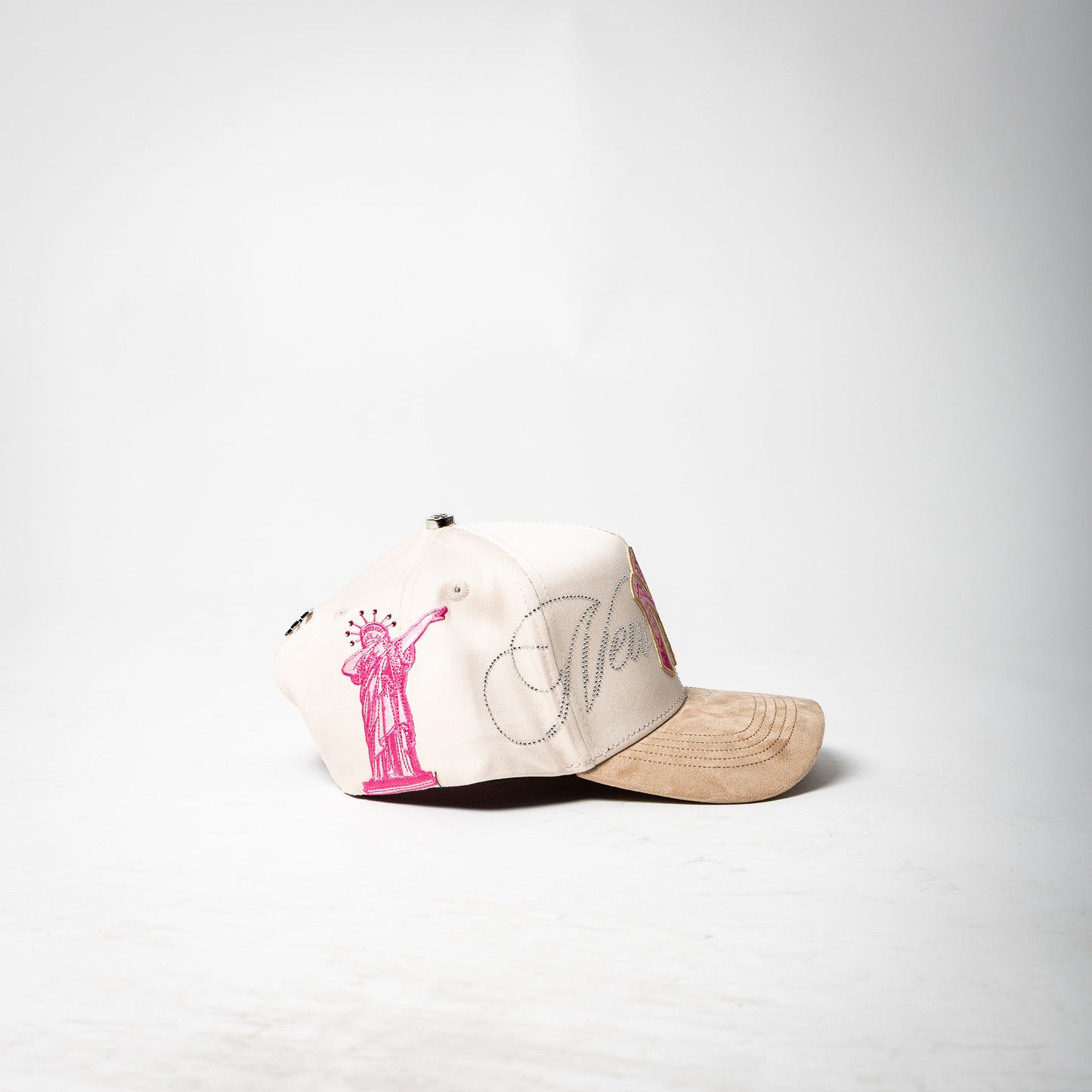 Cap Fans “ NEW YORK ” ( cream / pink / brown )