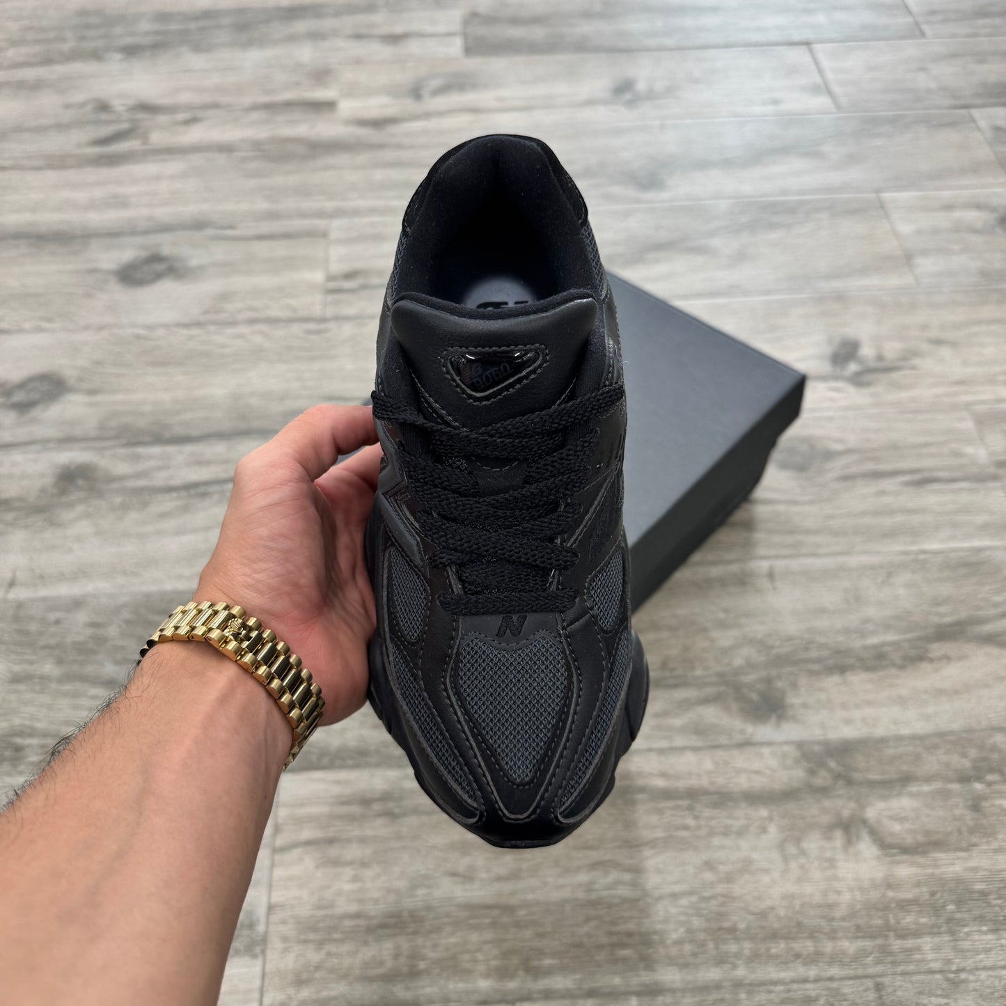 New Balance 9060  Leather Triple Black