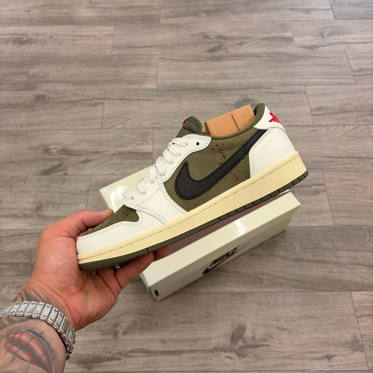 Jordan 1 Retro Low Travis Olive Green