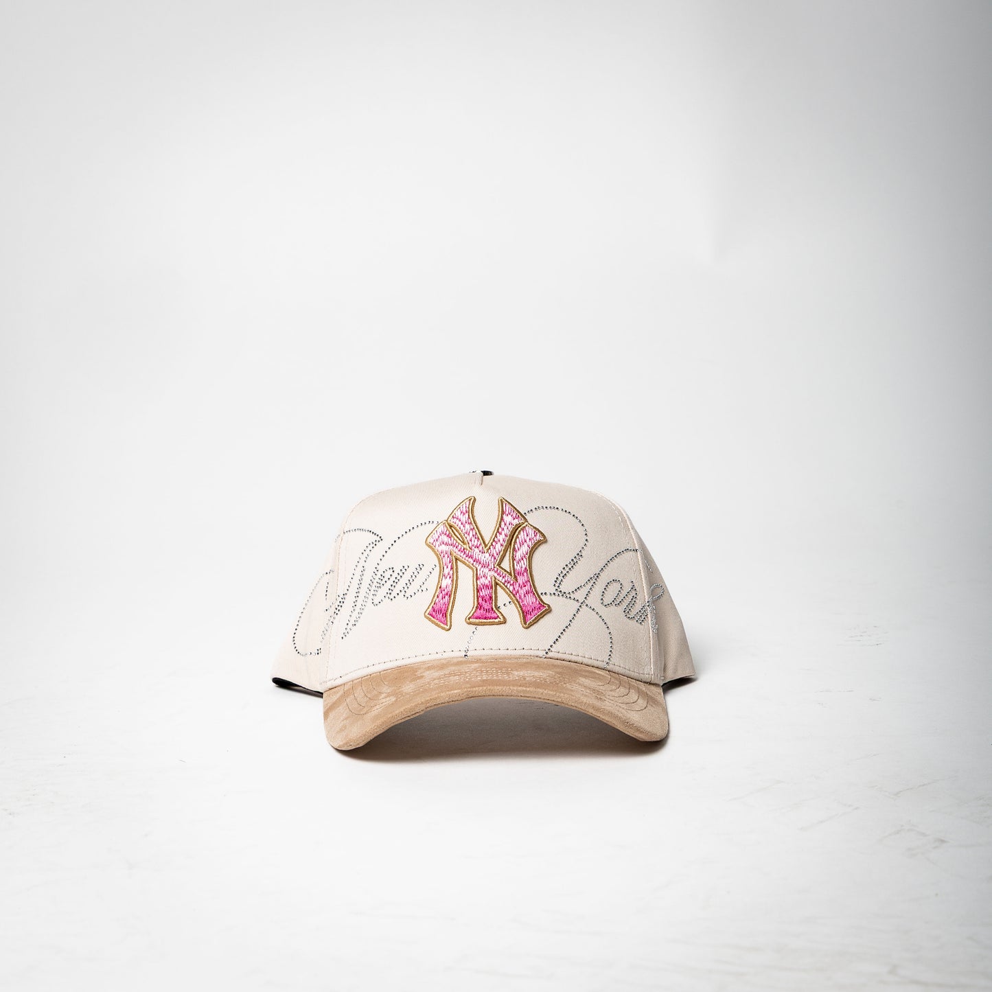 Cap Fans “ NEW YORK ” ( cream / pink / brown )