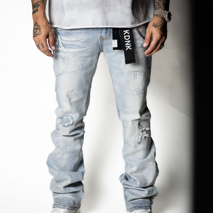 KDNK Barbed Wire RhinestoneJeans [lt. blue]