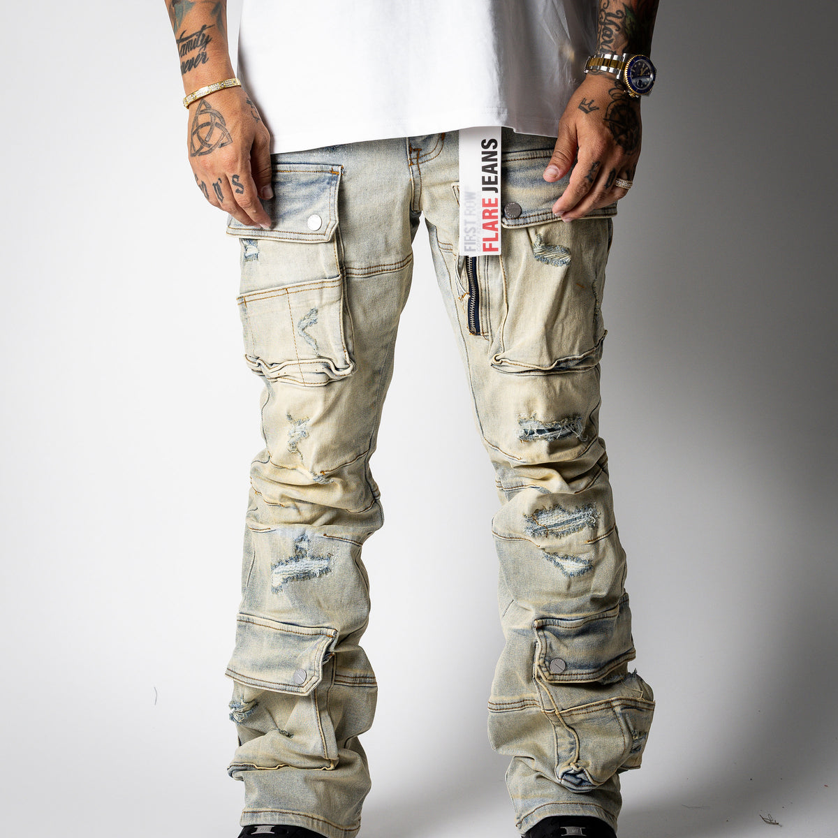First Row Flares Jean [L.Stone Tint]