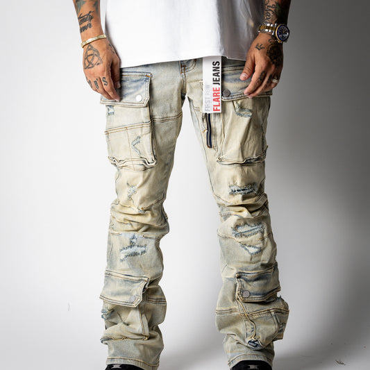 First Row Flares Jean [L.Stone Tint]