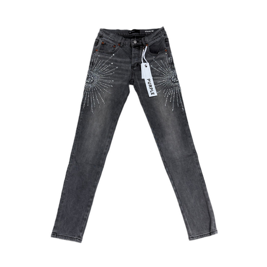Purple Rhinestones Jean 029