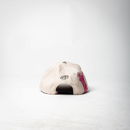 Cap Fans “ NEW YORK ” ( cream / pink / brown )
