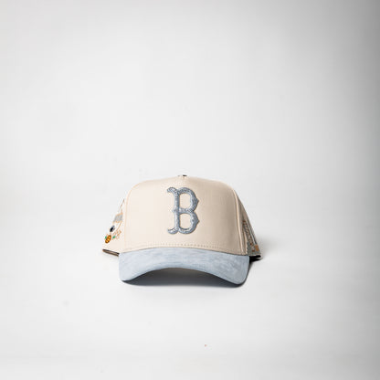 Cap Fans “ Boston ” ( cream/light blue)