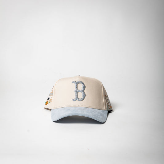 Cap Fans “ Boston ” ( cream/light blue)