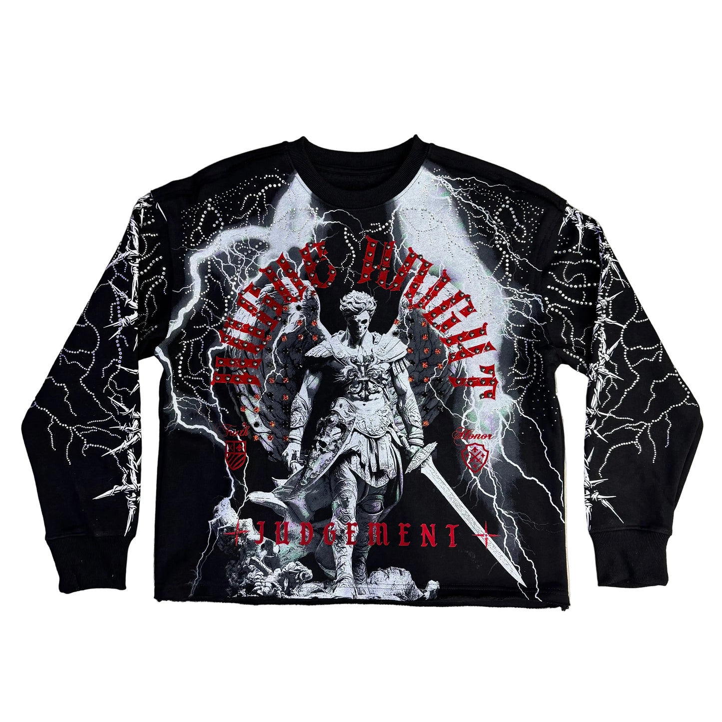 Publik Rhinestone Sweater “ Judgment ” Black