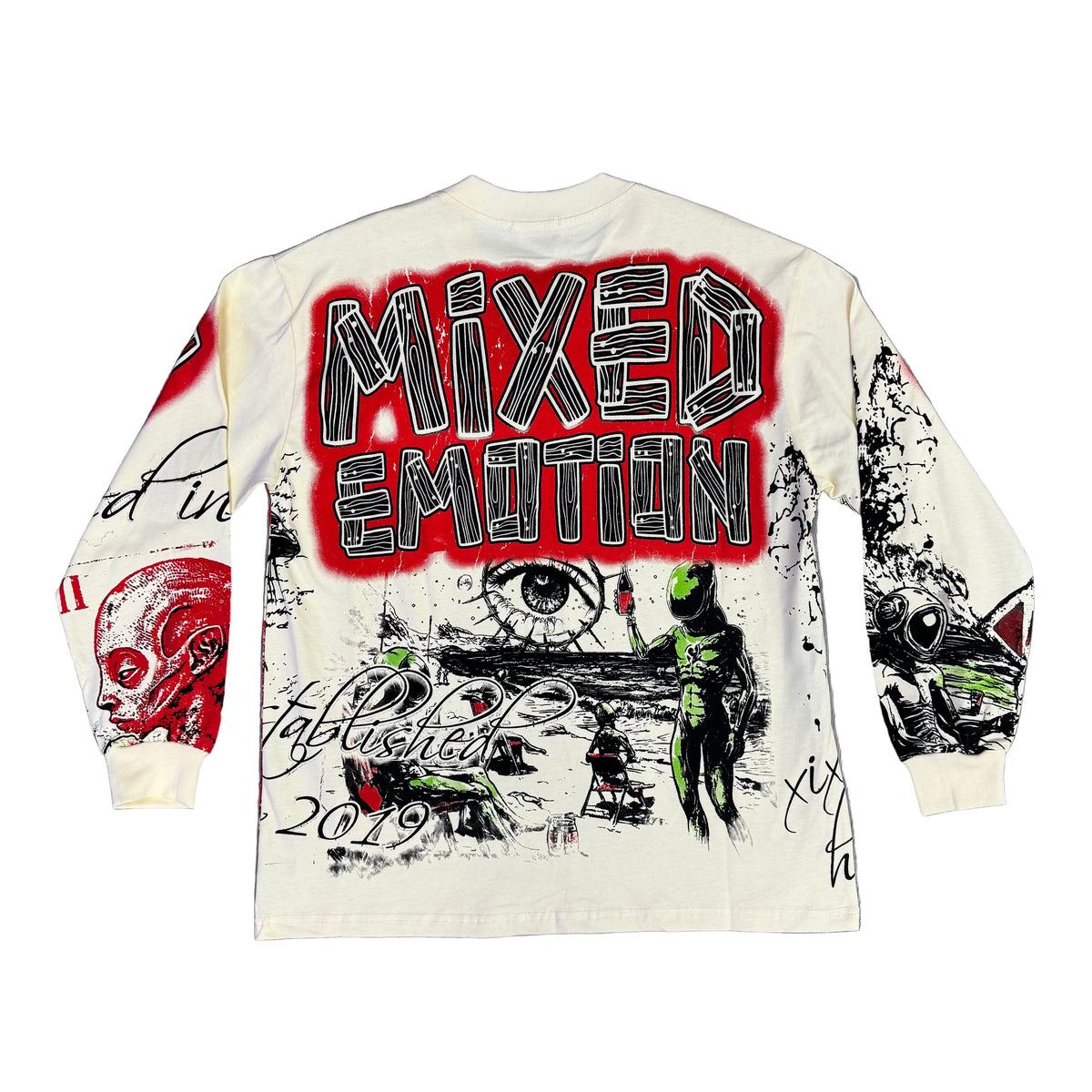 Mixed Emotion Cream ‘Art Club’ Long Sleeve