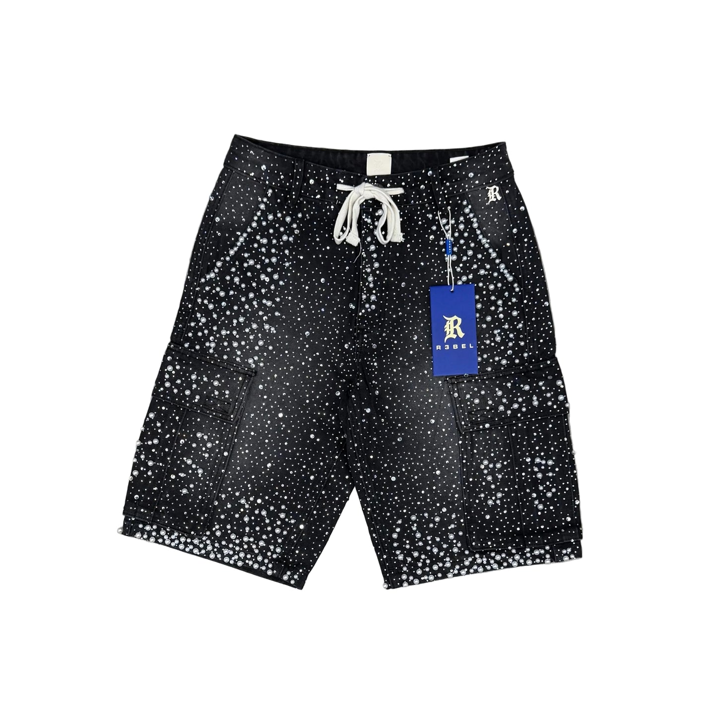 Rebel Pearl Shorts Jeans (black)