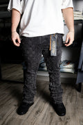 VICIOUS Black Rhinestone Flare