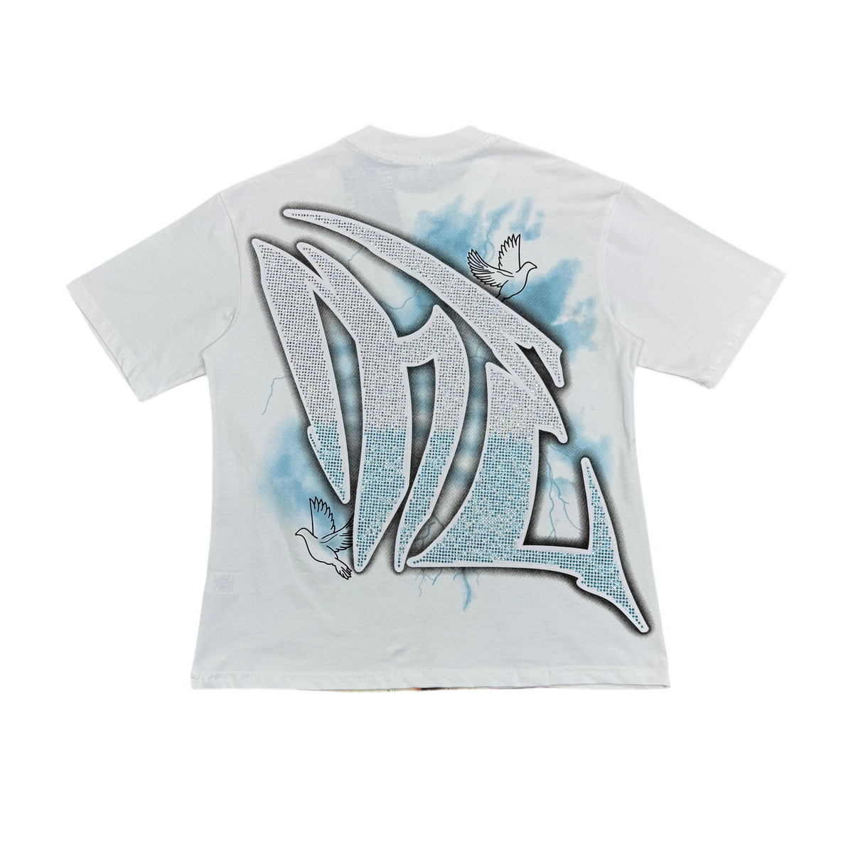 Mixed Emotion White Dove Rhinestone [crop top]