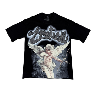 Mixed Emotion Black Rhinestone Angel