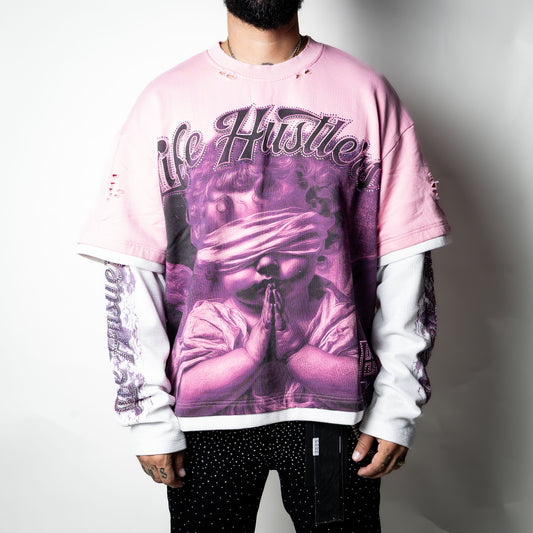Life Hustlers “Blind Baby Long Sleeve Pink”