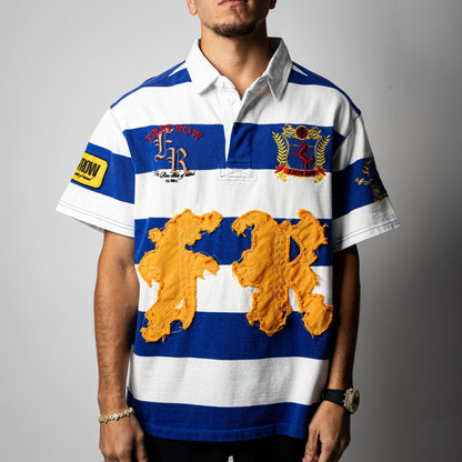 First Row ( Blue / White Polo )