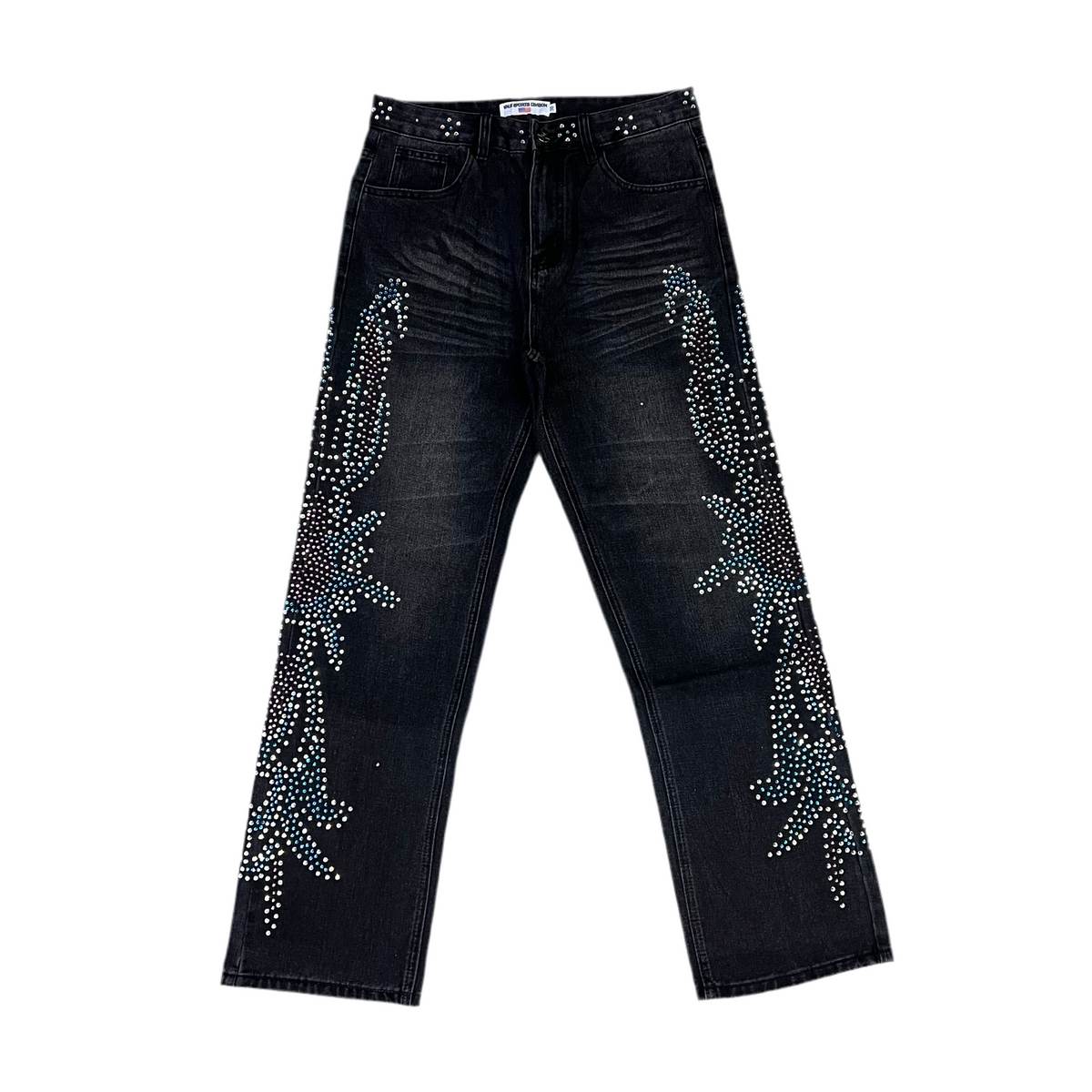 VALEDREAMS Rhinestones Jean [black]