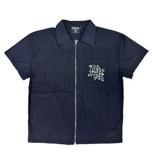 Mixed Emotion “ME” Rhinestone Zip Up Shirt