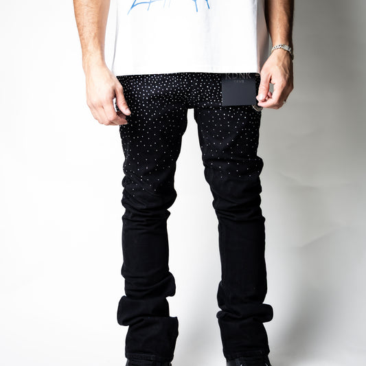 KDNK Rhinestone Skinny Flare Fit [lt.black]