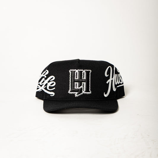 Life Hustlers SnapBack ( Black / White )