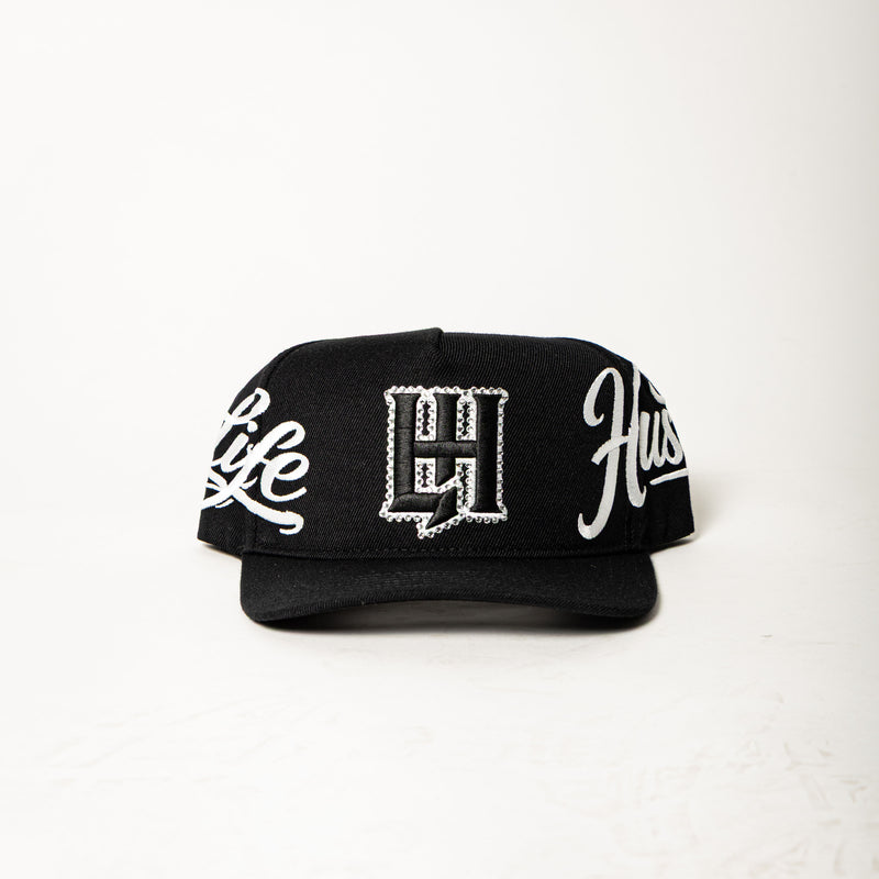 Life Hustlers SnapBack ( Black / White )