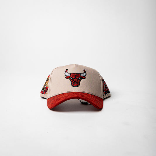 VQC Caps “ Chicago Bulls ” ( Cream / Red )