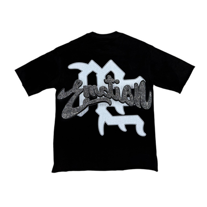 Mixed Emotion Black Rhinestone Angel