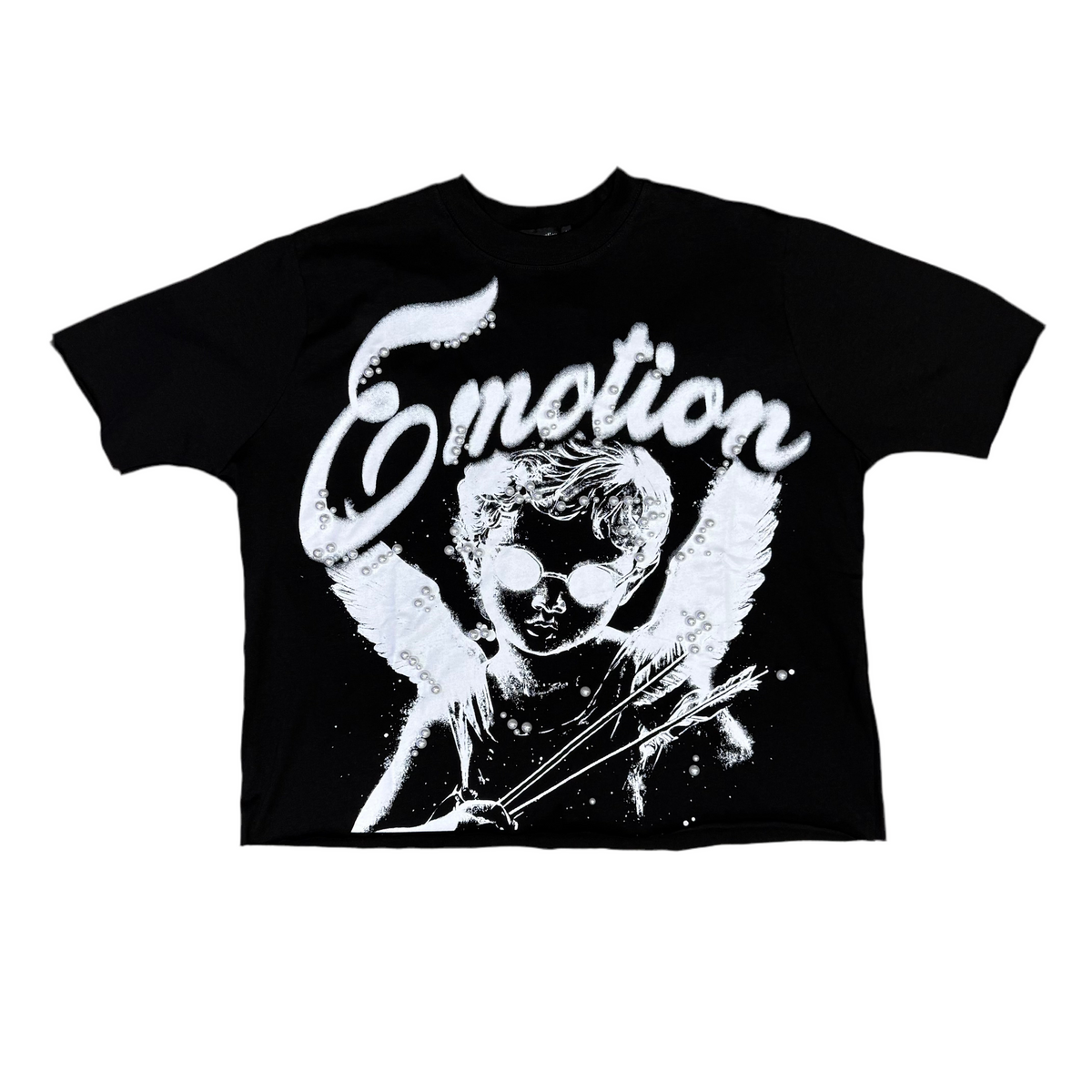 Mixed Emotion Black Pearl Cropped Tee