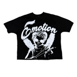 Mixed Emotion Black Pearl Cropped Tee