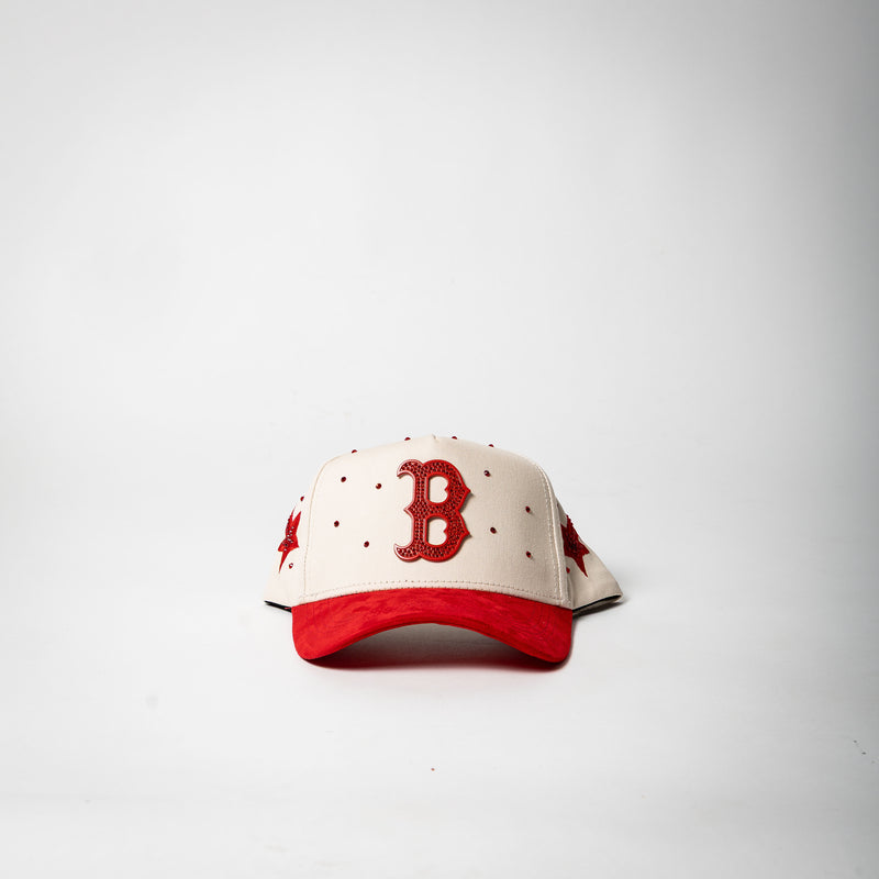 Cap Fans “ Boston ” ( cream/red)