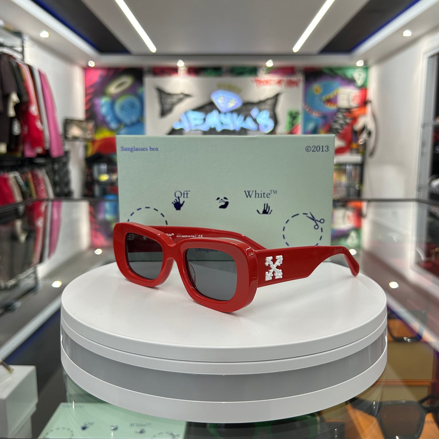 Designer Sunglasses Red[off white]