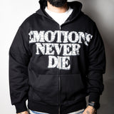 Mixed Emotion Black End Rhinestone Hoodie