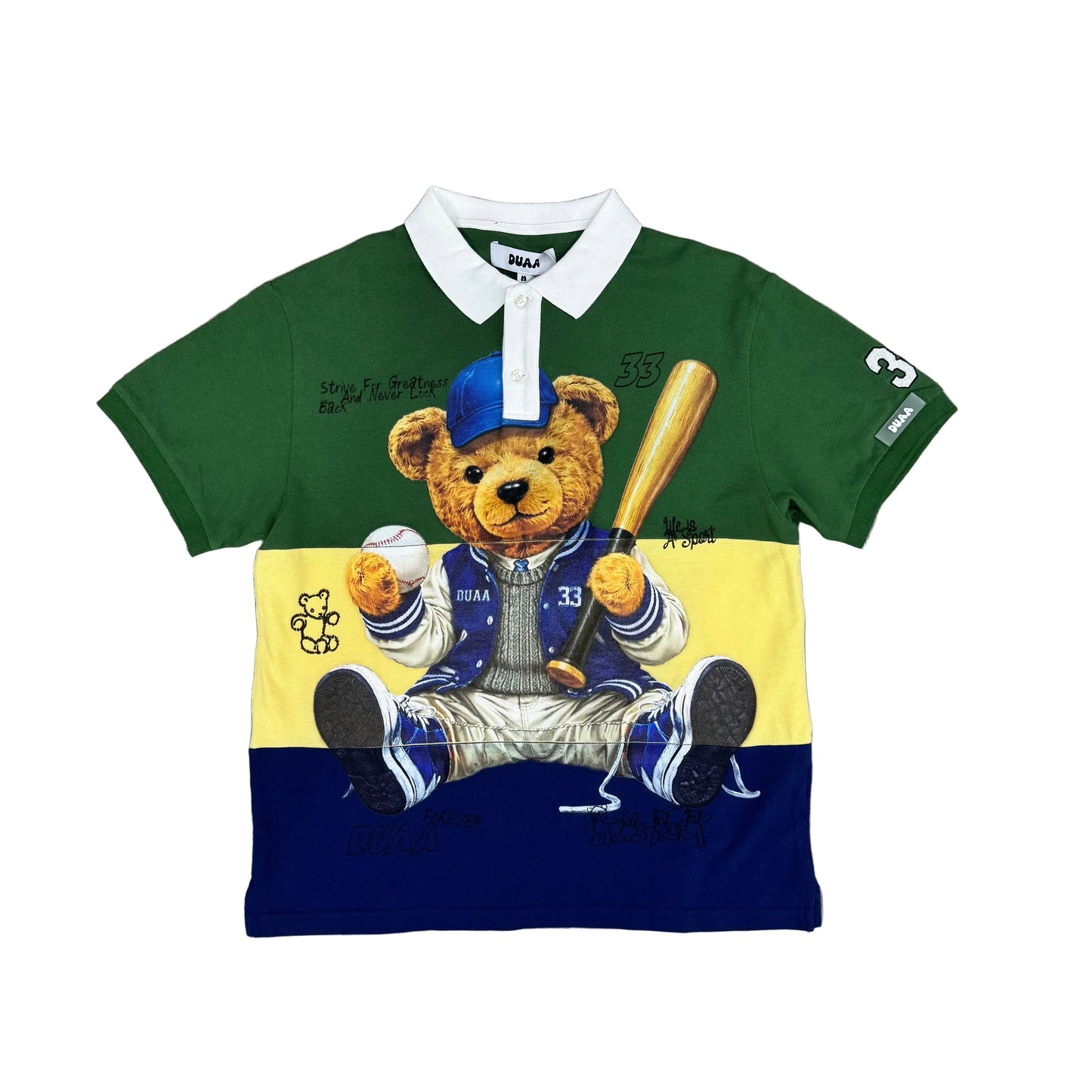 DUAA Polo “ Baseball Teddy Bear ”
