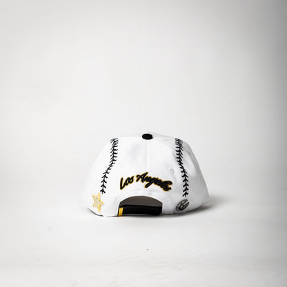 Cap Fans “ LA ” ( white/black/gold)