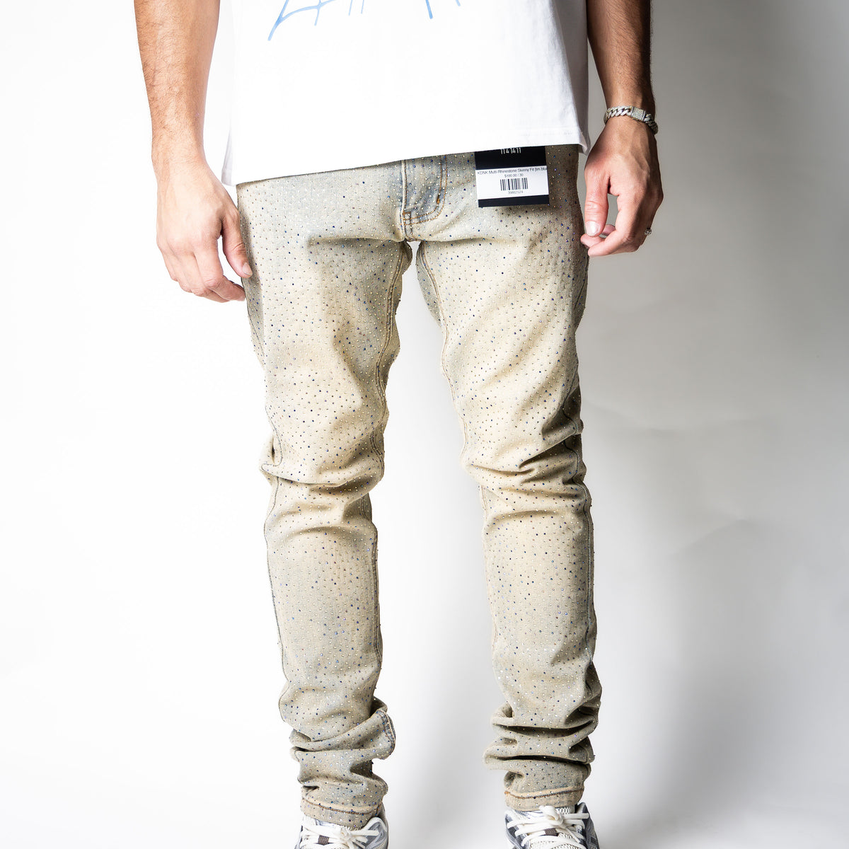 KDNK Multi-Rhinestone Skinny Fit [tm.blue]