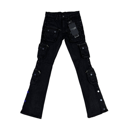 KDNK Multi Cargo Skinny Flare Fit [lt.black]