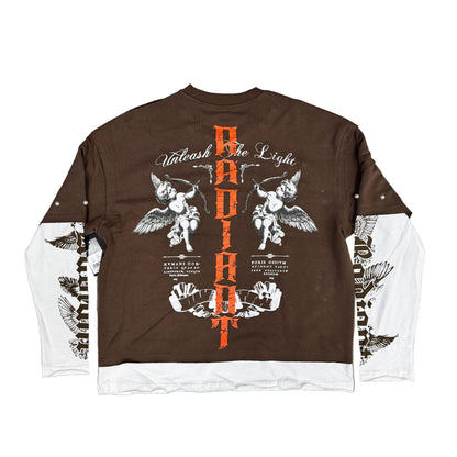 Publik Rhinestone Sweater “ Radiant ” Brown