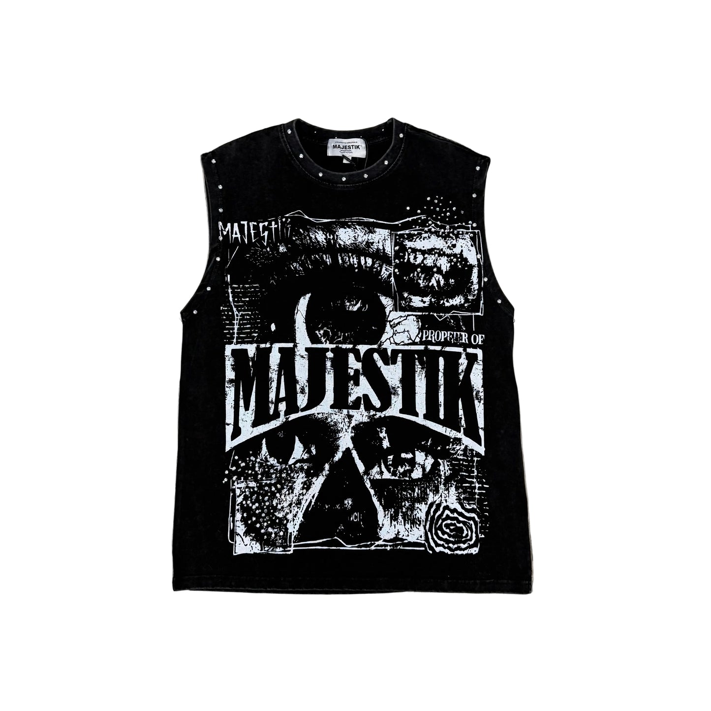 MAJESTIK Tank Top  (Black/White )