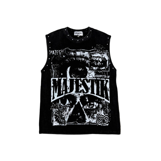 MAJESTIK Tank Top  (Black/White )