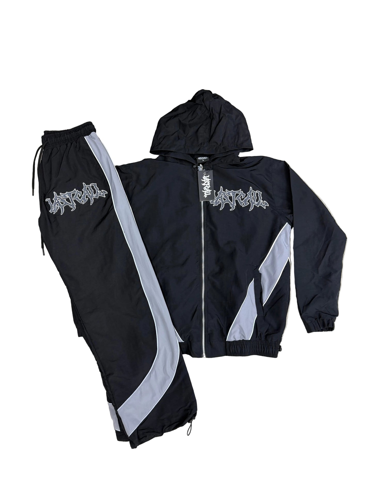 Last Call Set Rhinestone “ Black / Grey ” ( Long )
