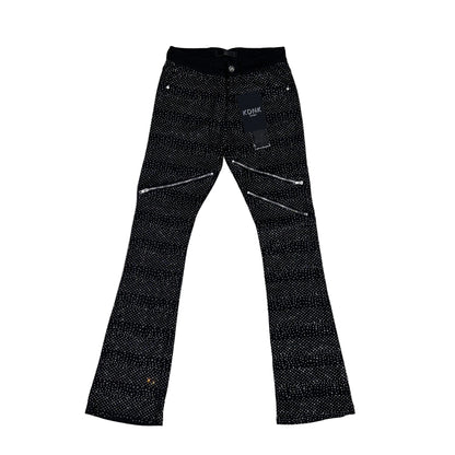 KDNK Rhinestone Zipper Pants [black]