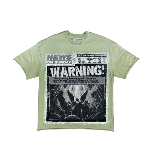 First Row " Warning "